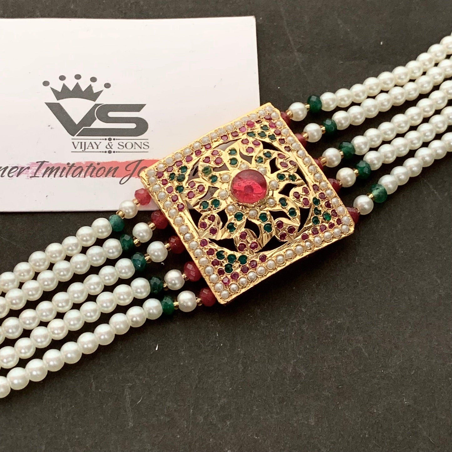 Jadau Bracelet 673382 - Vijay & Sons
