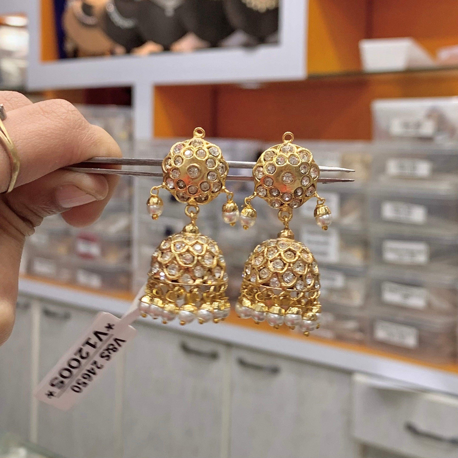 Jadau Earrings 46267 - Vijay & Sons