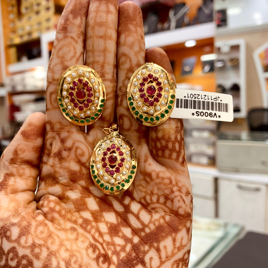 Jadau Pendant Set 3554