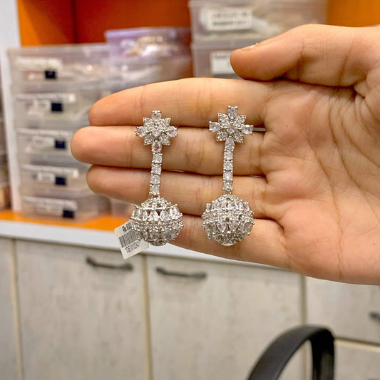 Zircon Earrings 52654 - Vijay & Sons