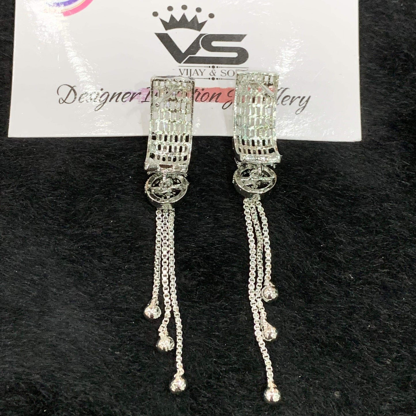 American Diamond Earrings 34566 - Vijay & Sons