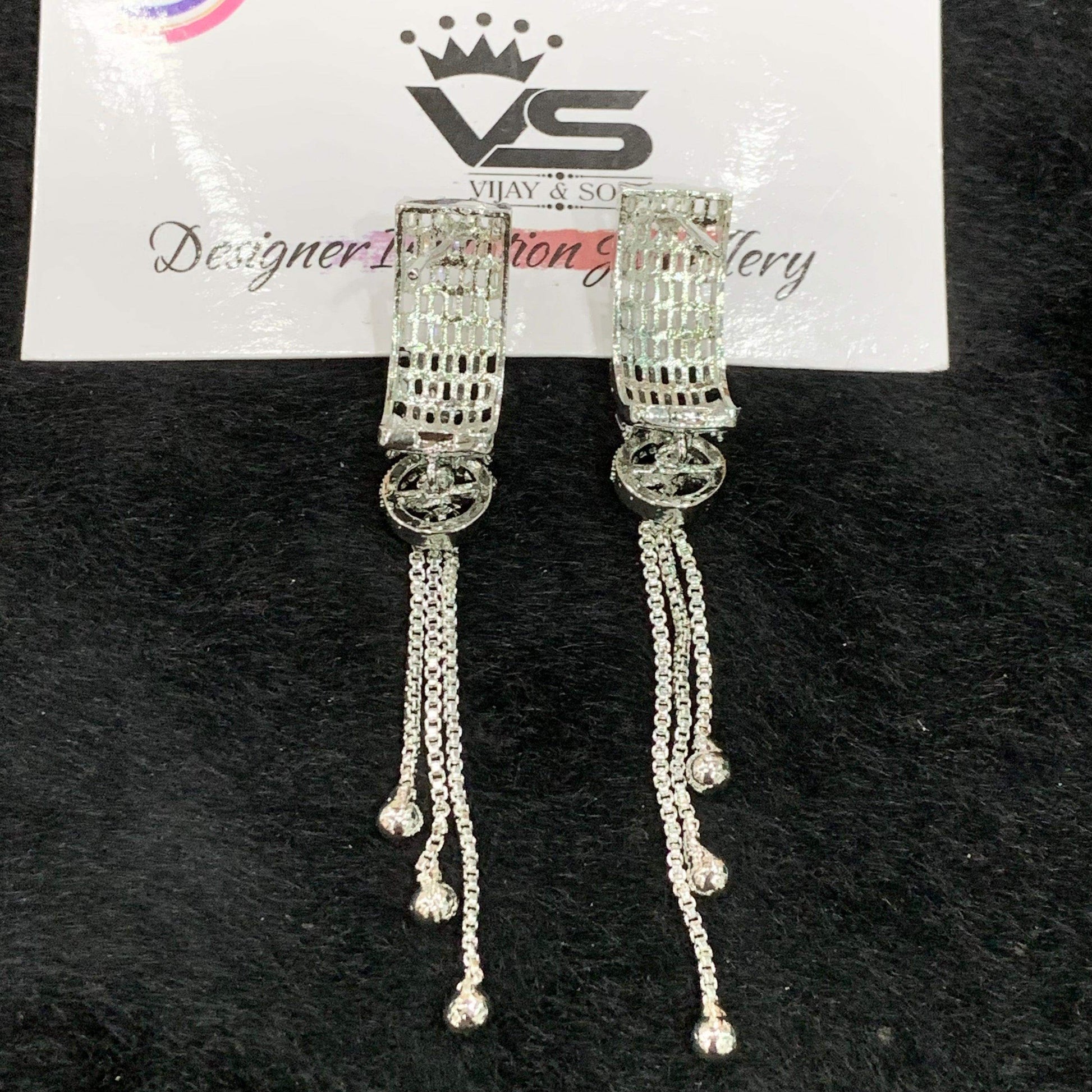 American Diamond Earrings 34566 - Vijay & Sons