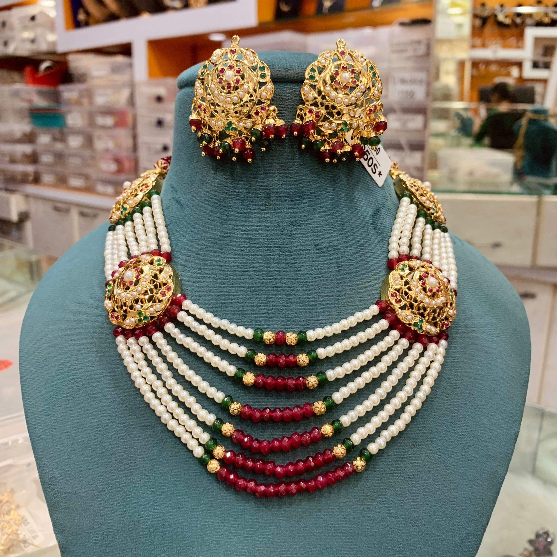 Jadau Necklace Set 41575 - Vijay & Sons
