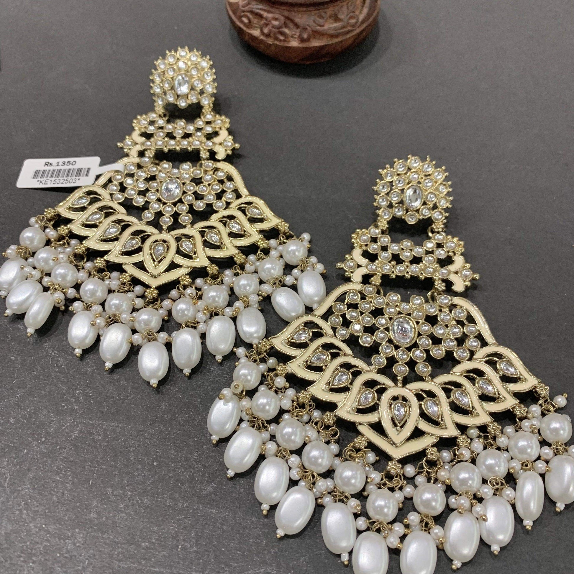 Kundan Earrings 6678 - Vijay & Sons