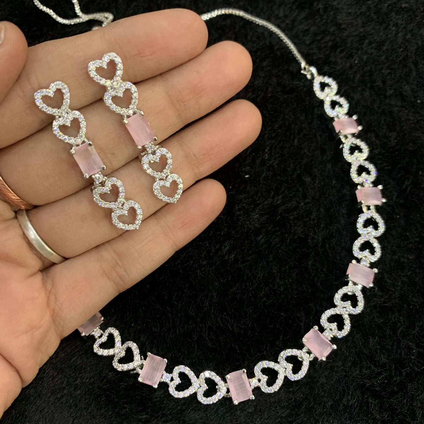 Zircon Necklace Set 654377 - Vijay & Sons