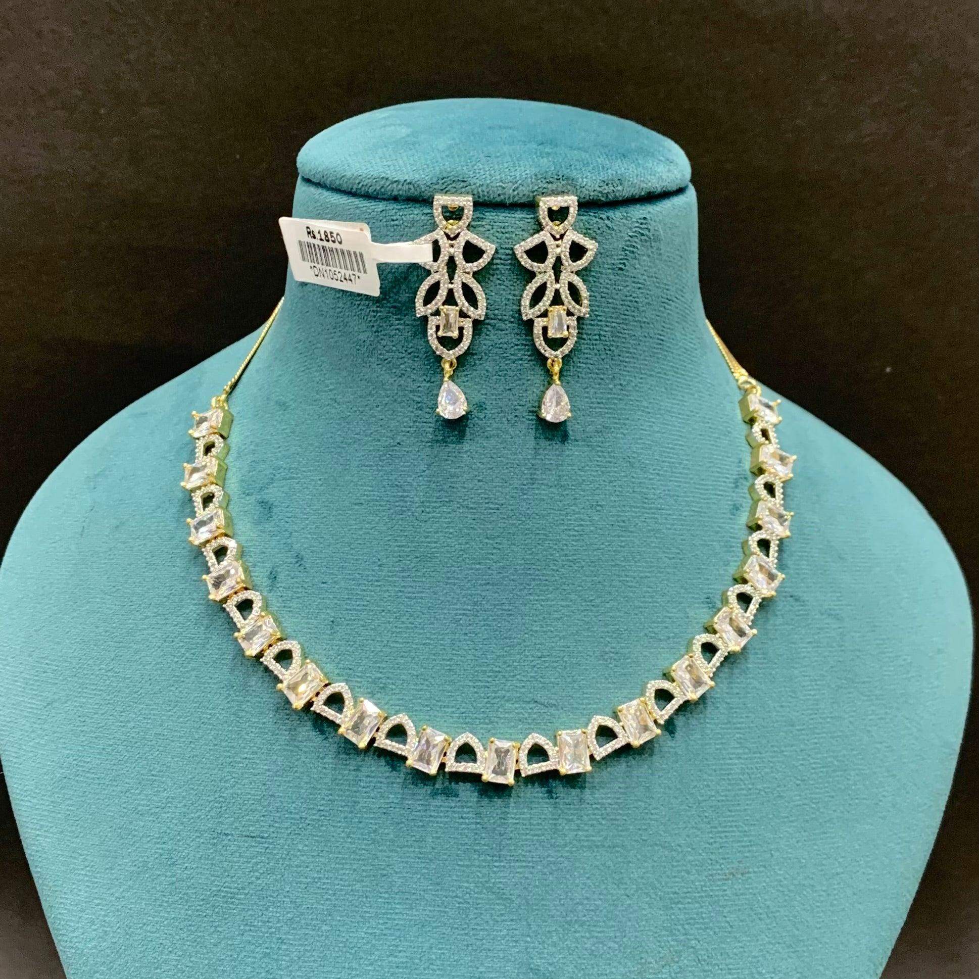 Zircon Necklace Set 194810 - Vijay & Sons