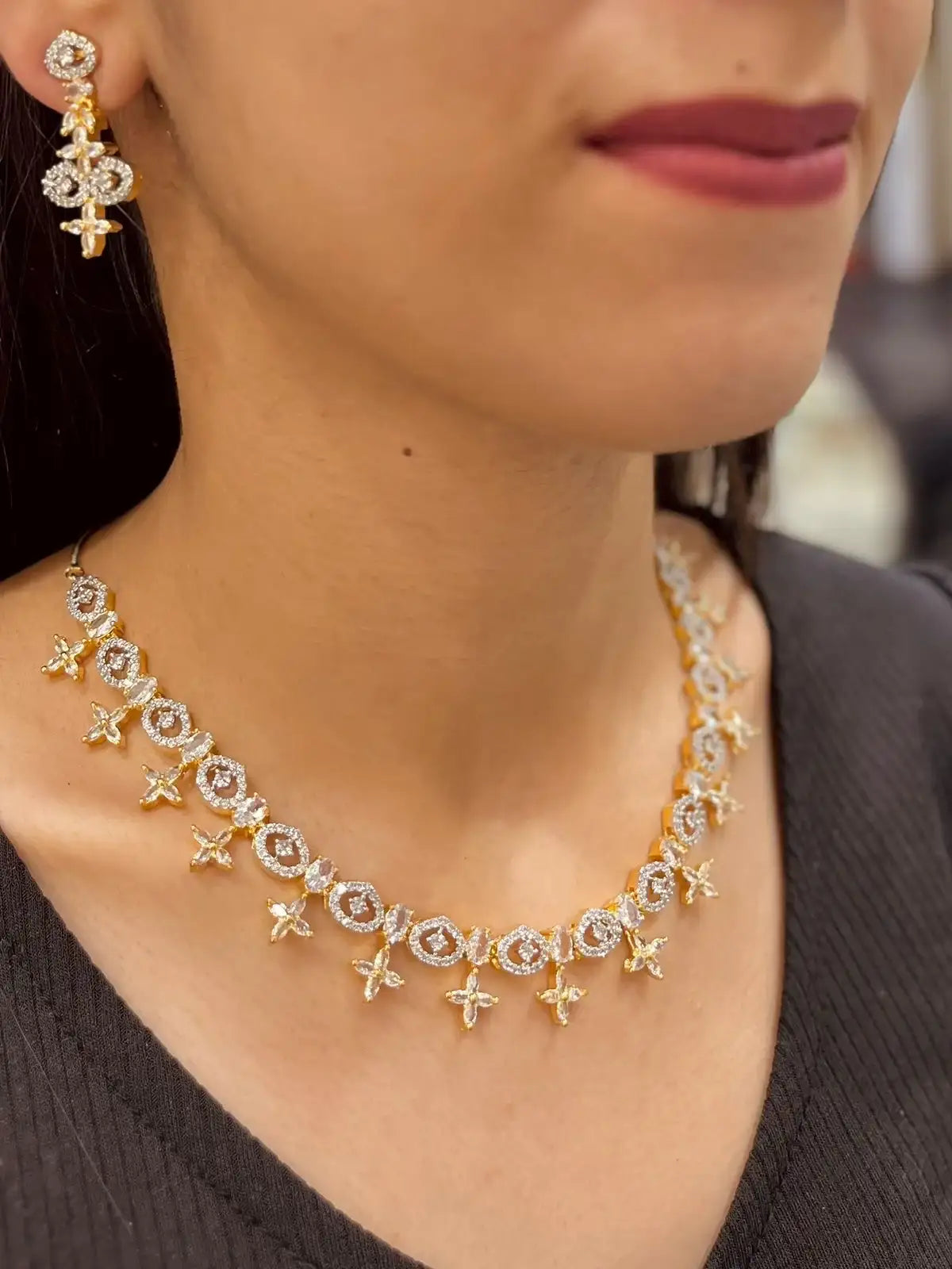 Zircon Necklace Set 465949