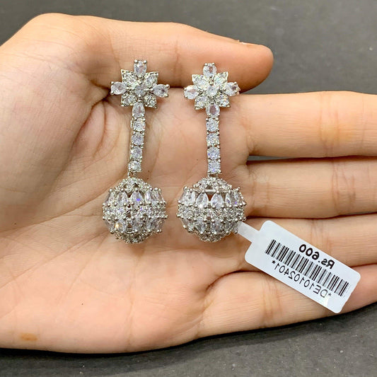 Zircon Earrings 52654 - Vijay & Sons