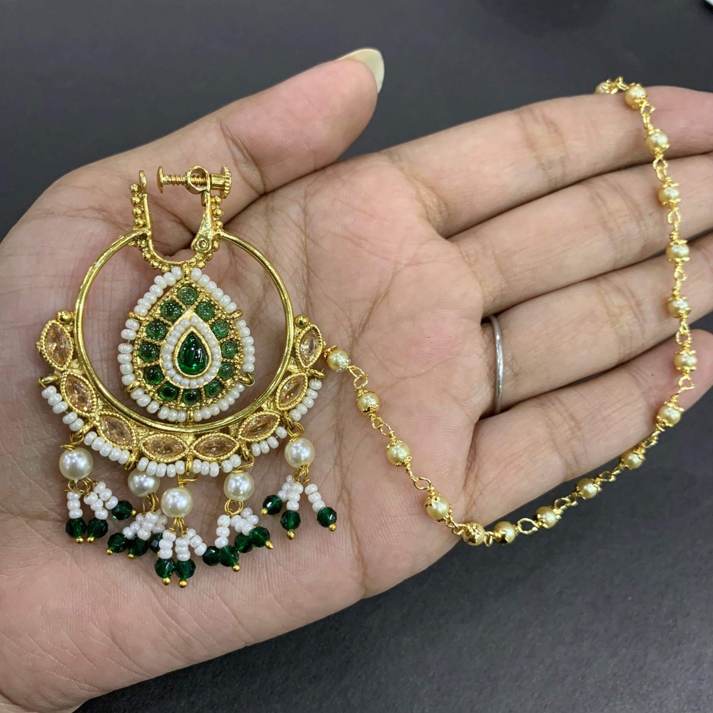 Gold plated Nath 676576 - Vijay & Sons