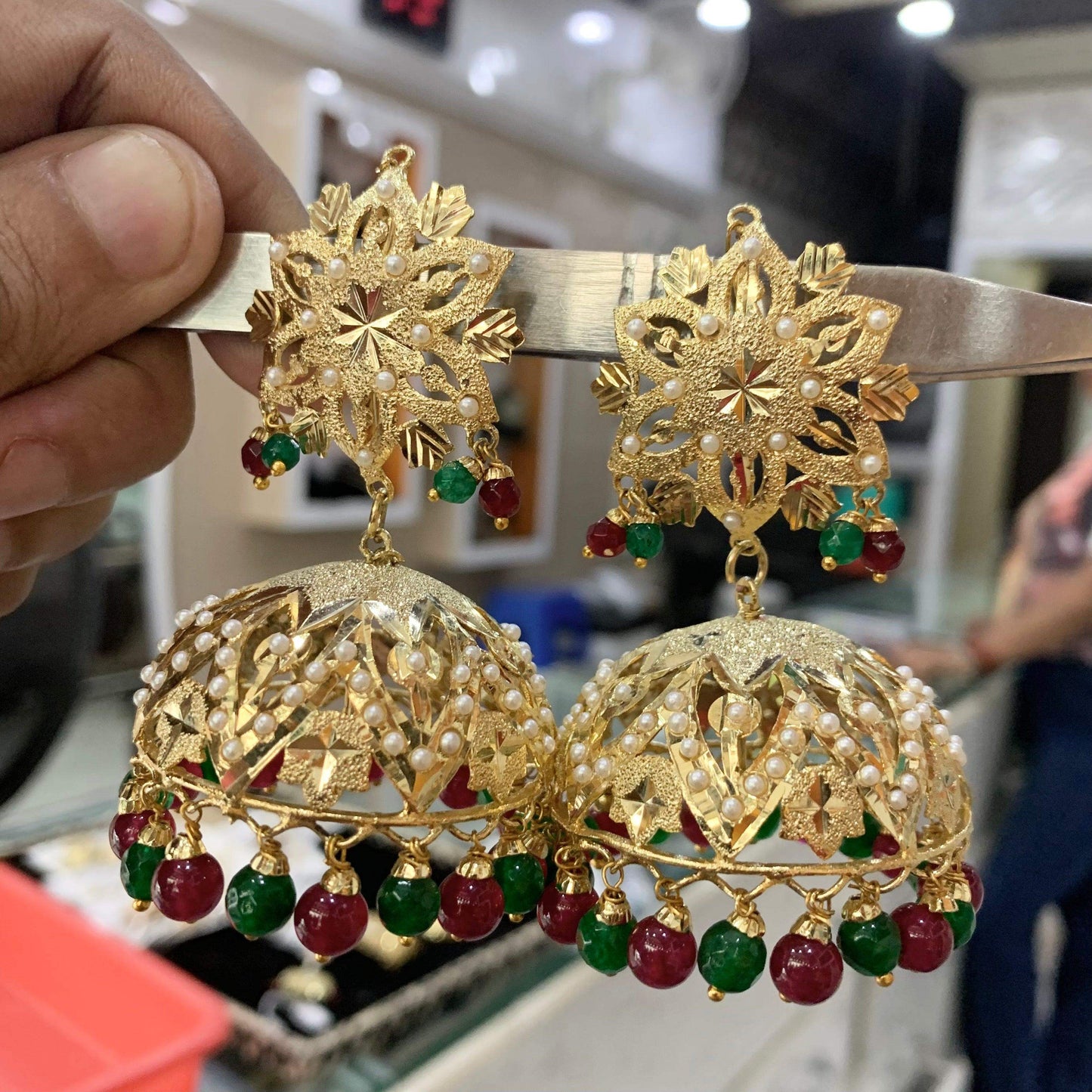 Jadau earrings 562477 - Vijay & Sons