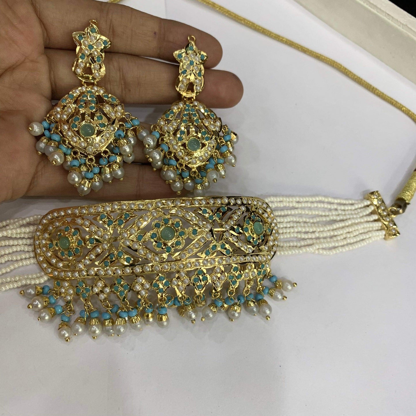 Jadau choker set 4675445 - Vijay & Sons