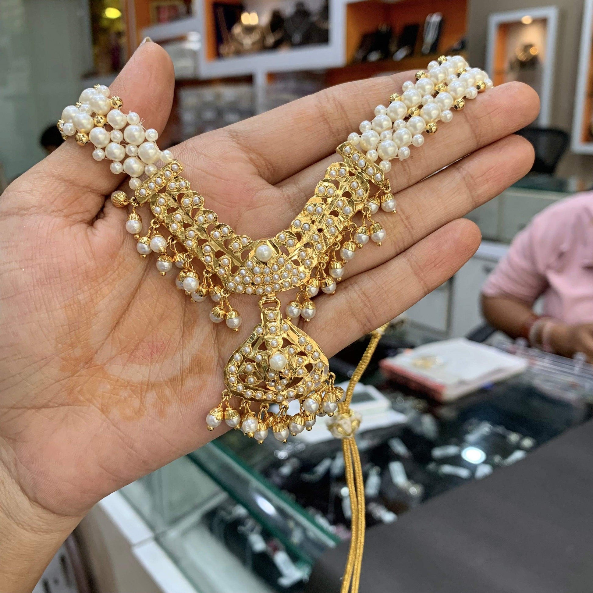 Jadau Necklace Set 058492 - Vijay & Sons