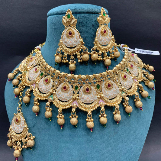 Antique Necklace set 725253 - Vijay & Sons