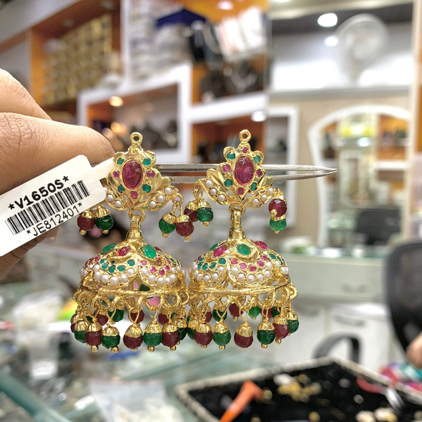 Jadau Earrings 564803 - Vijay & Sons