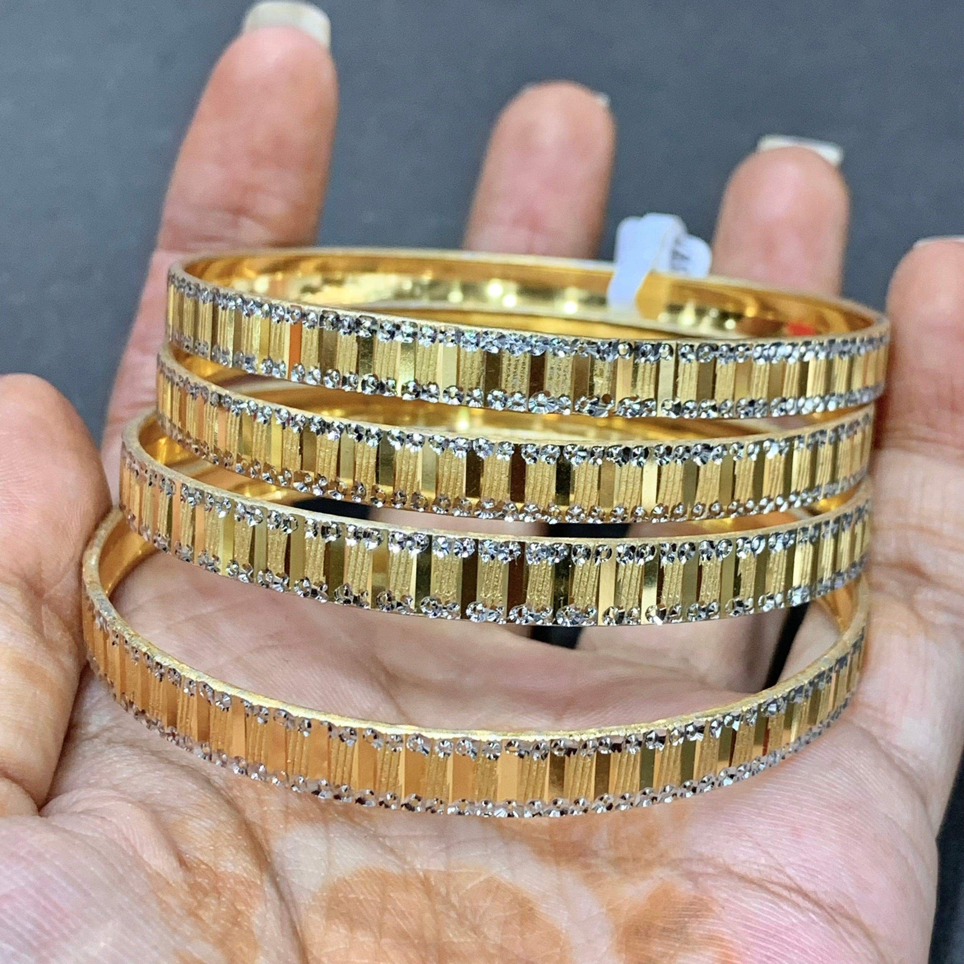 Gold Plated Bangles 67457 - Vijay & Sons