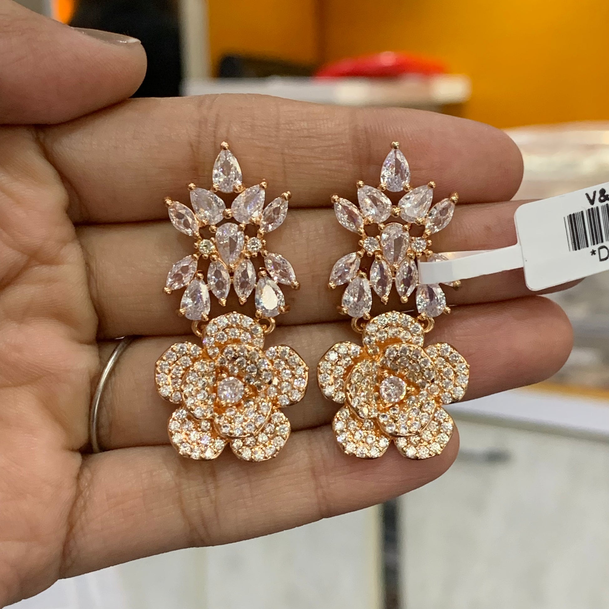 American diamond earrings 464678 - Vijay & Sons