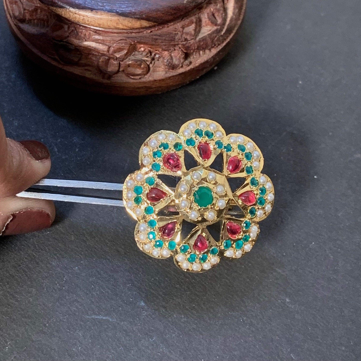 Jadau Rings 526565 - Vijay & Sons