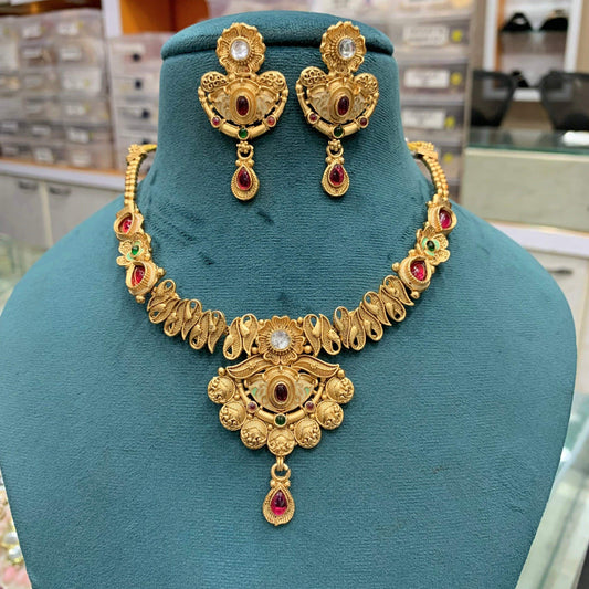 antique necklace set76478 - Vijay & Sons