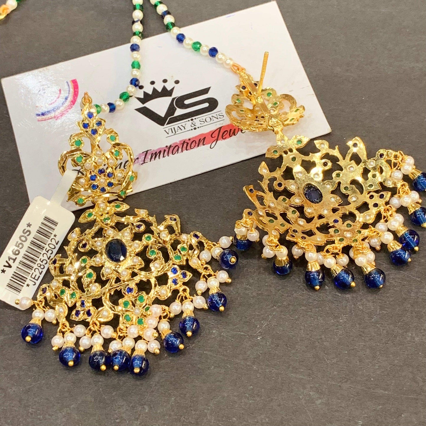 Jadau Earrings 294619 - Vijay & Sons