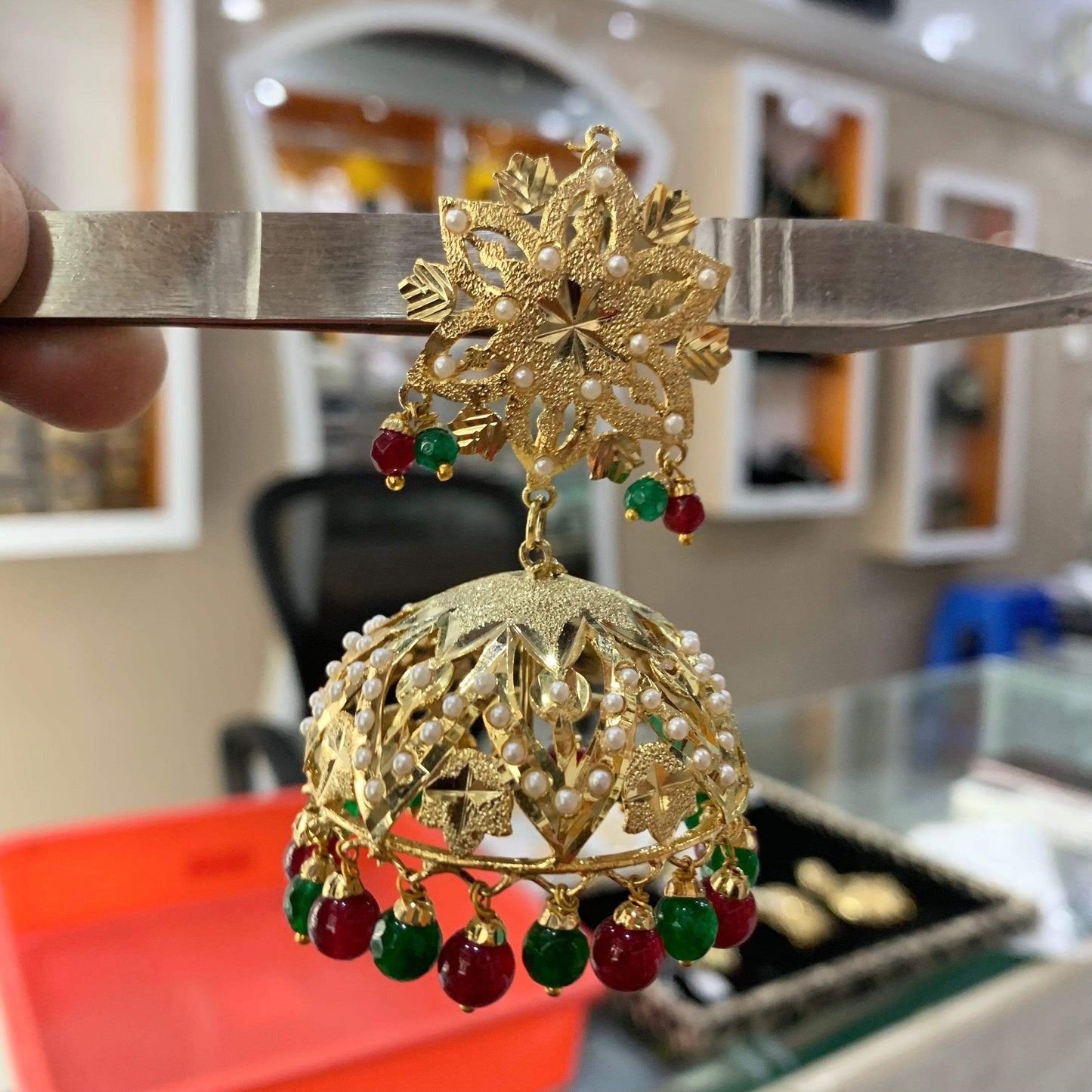 Jadau earrings 562477 - Vijay & Sons