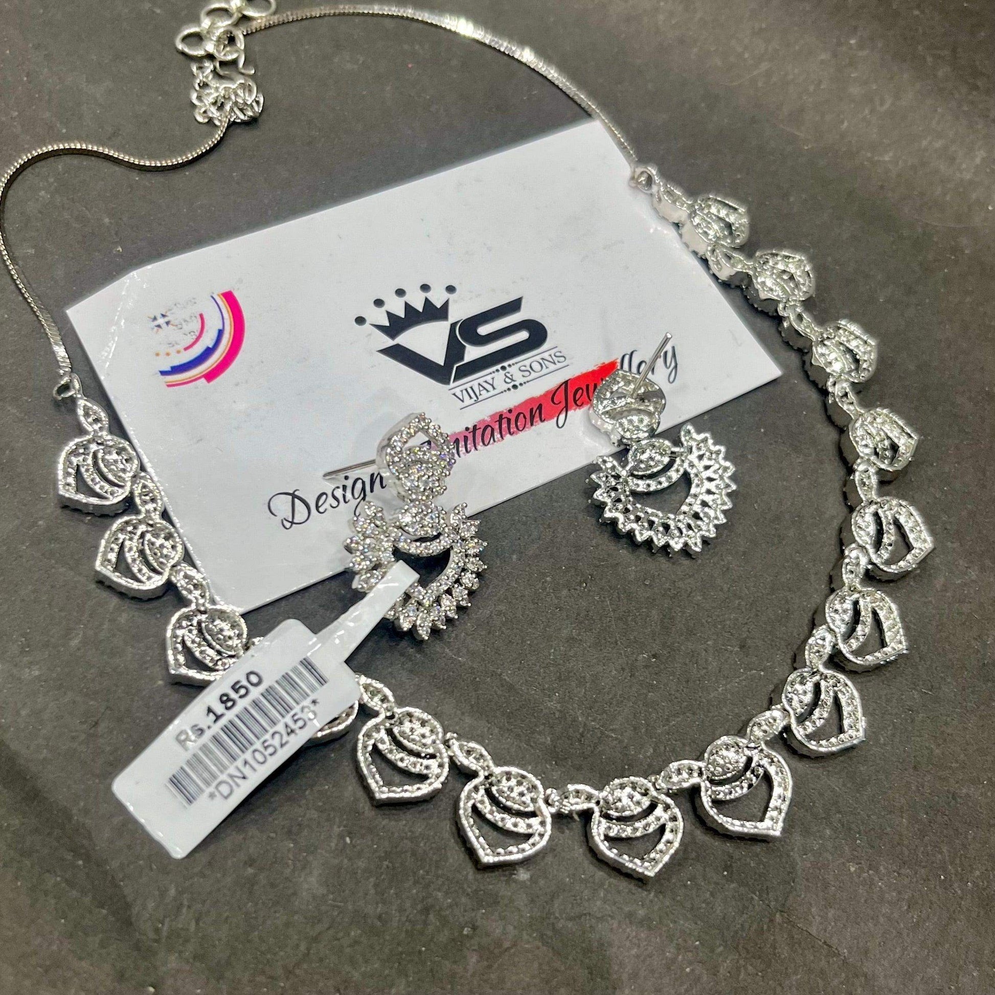 Zircon Necklace Set 334553 - Vijay & Sons