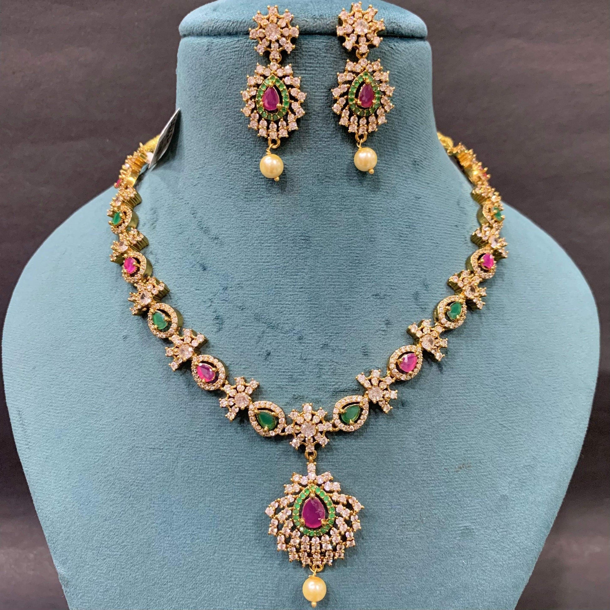 Antique Necklace set 4665 - Vijay & Sons