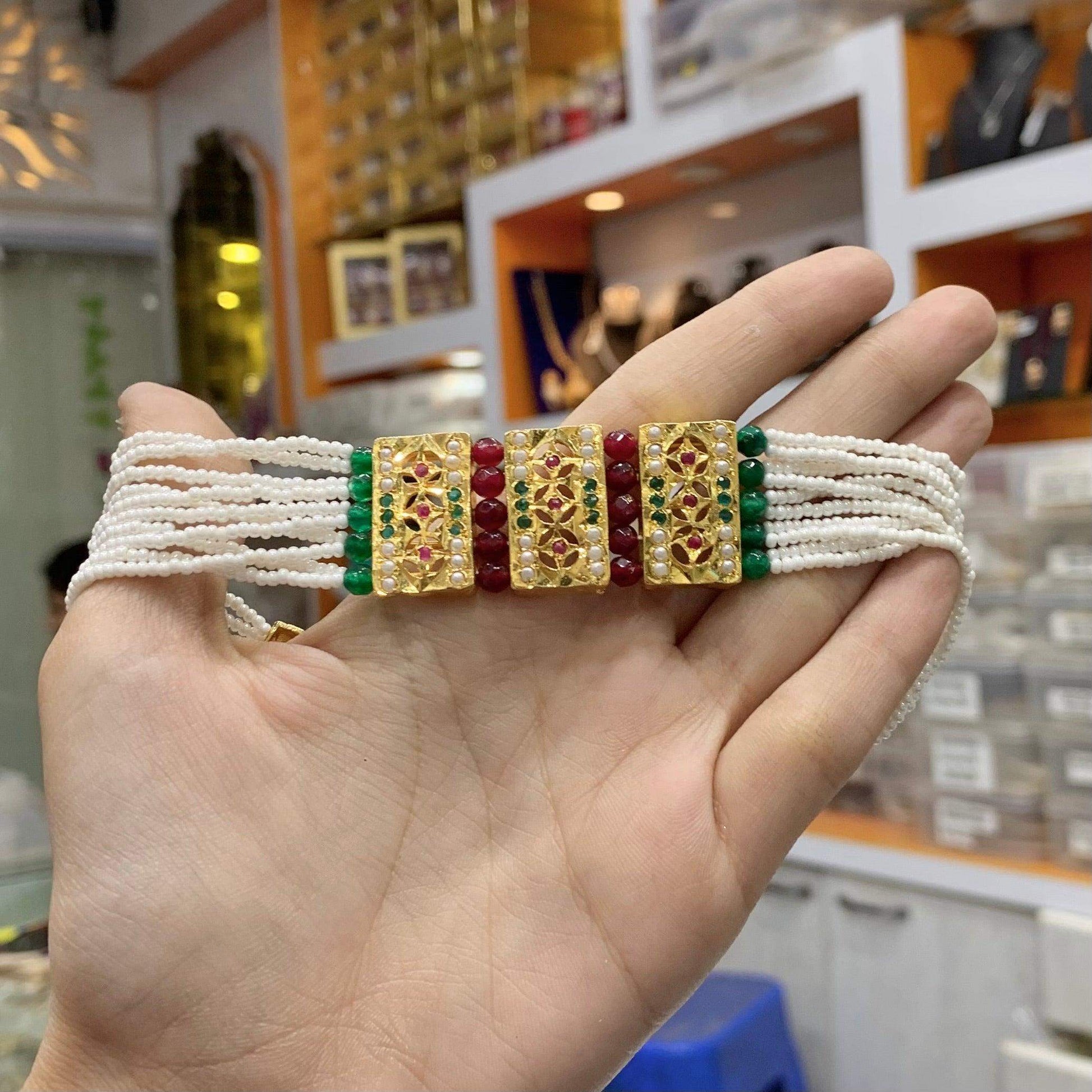 Jadau Choker Set 9775678 - Vijay & Sons