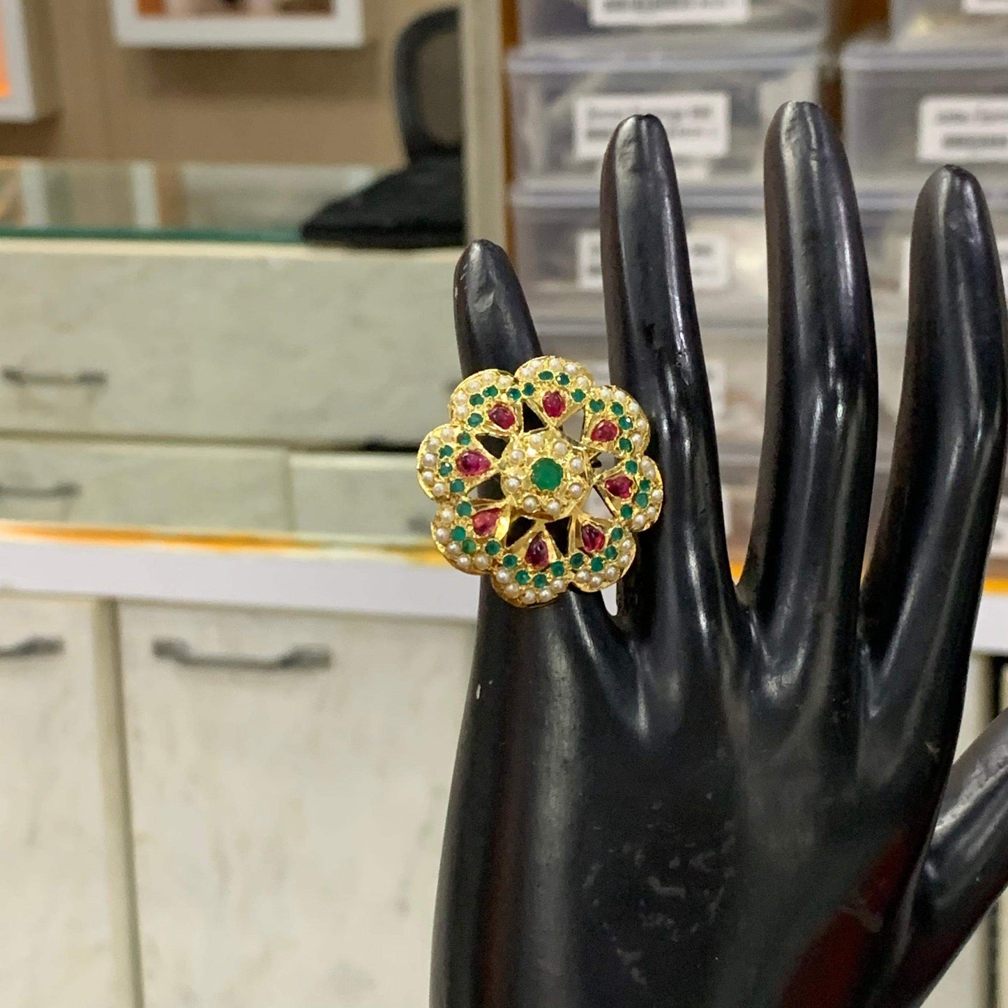 Jadau Rings 526565 - Vijay & Sons