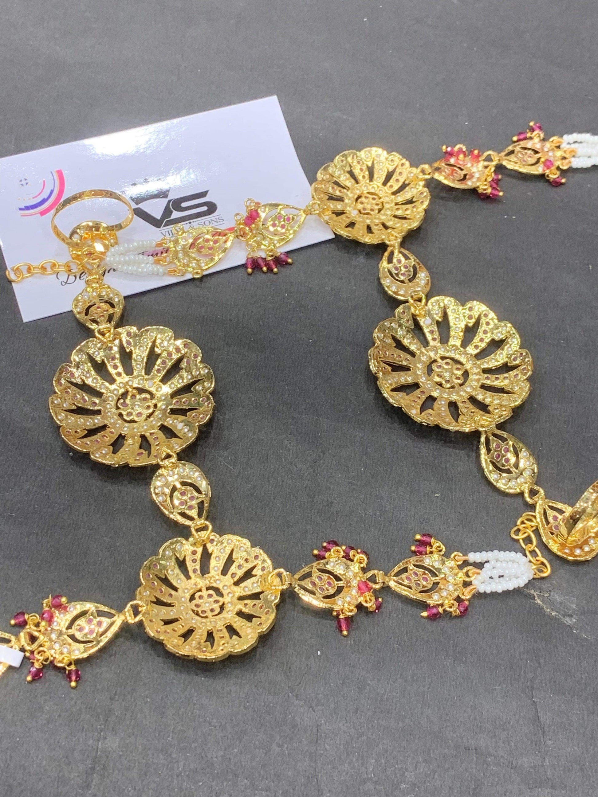 Jadau Ring adjustable size 2947134 - Vijay & Sons