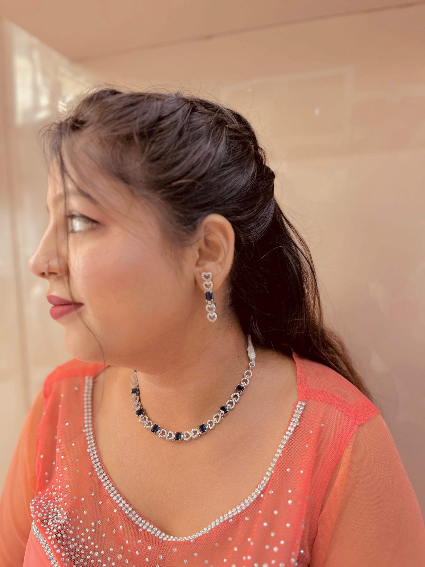 Zircon Necklace Set 654377 - Vijay & Sons