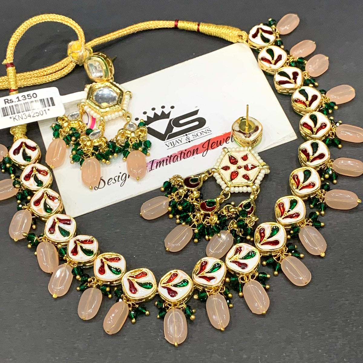kundan neckline 577666 - Vijay & Sons