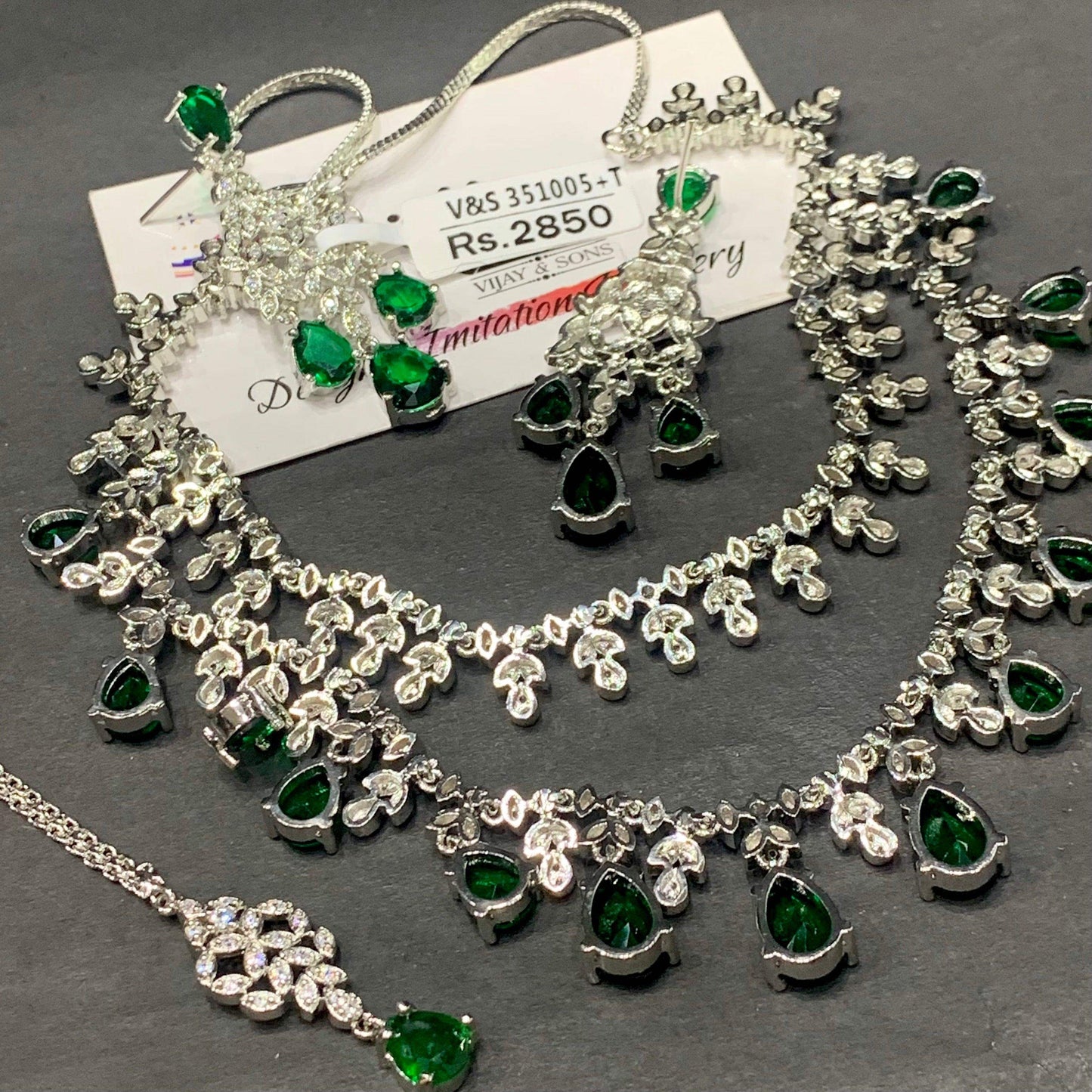 Zircon Necklace Set 478499 - Vijay & Sons