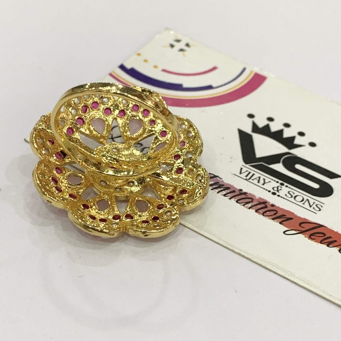 Jadau Ring 815378 - Vijay & Sons