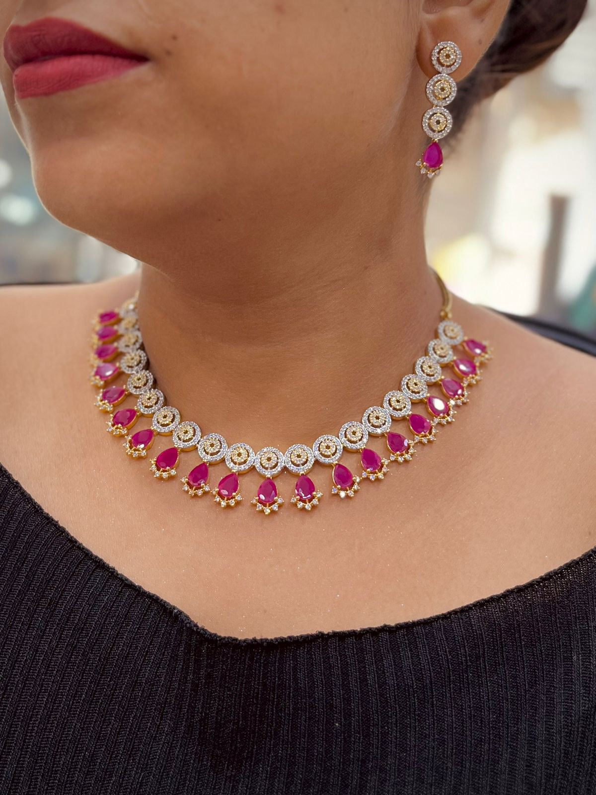 Zircon Necklace set 256789