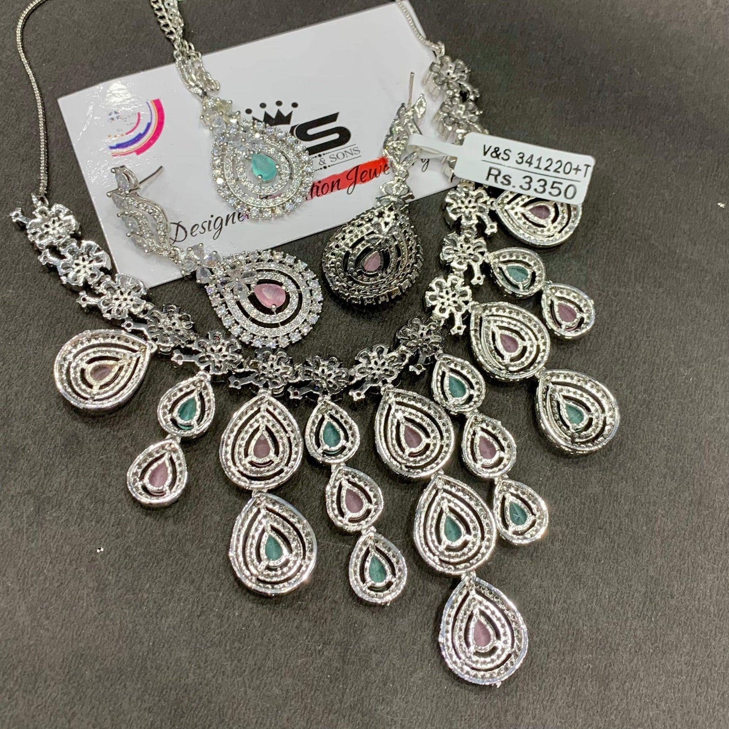 Zircon Necklace Set 753366 - Vijay & Sons