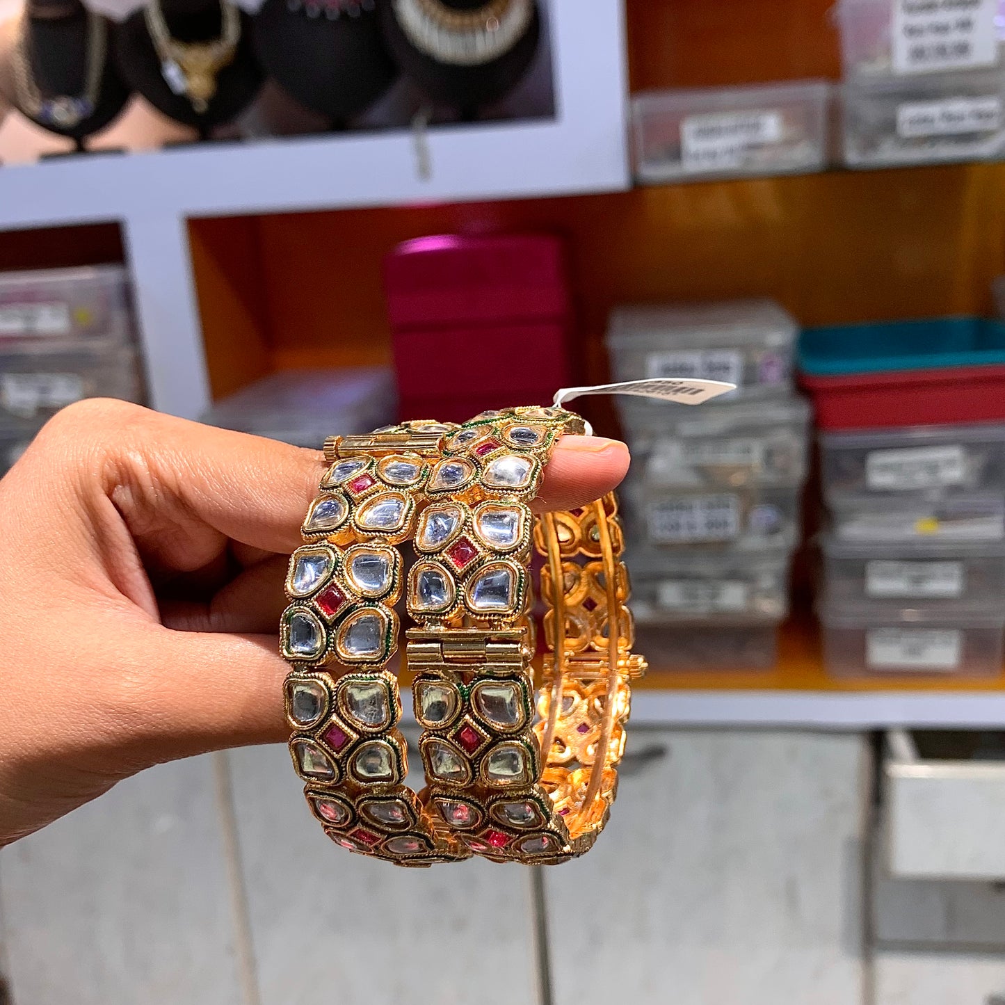 Kundan Openable Bangles 6467666