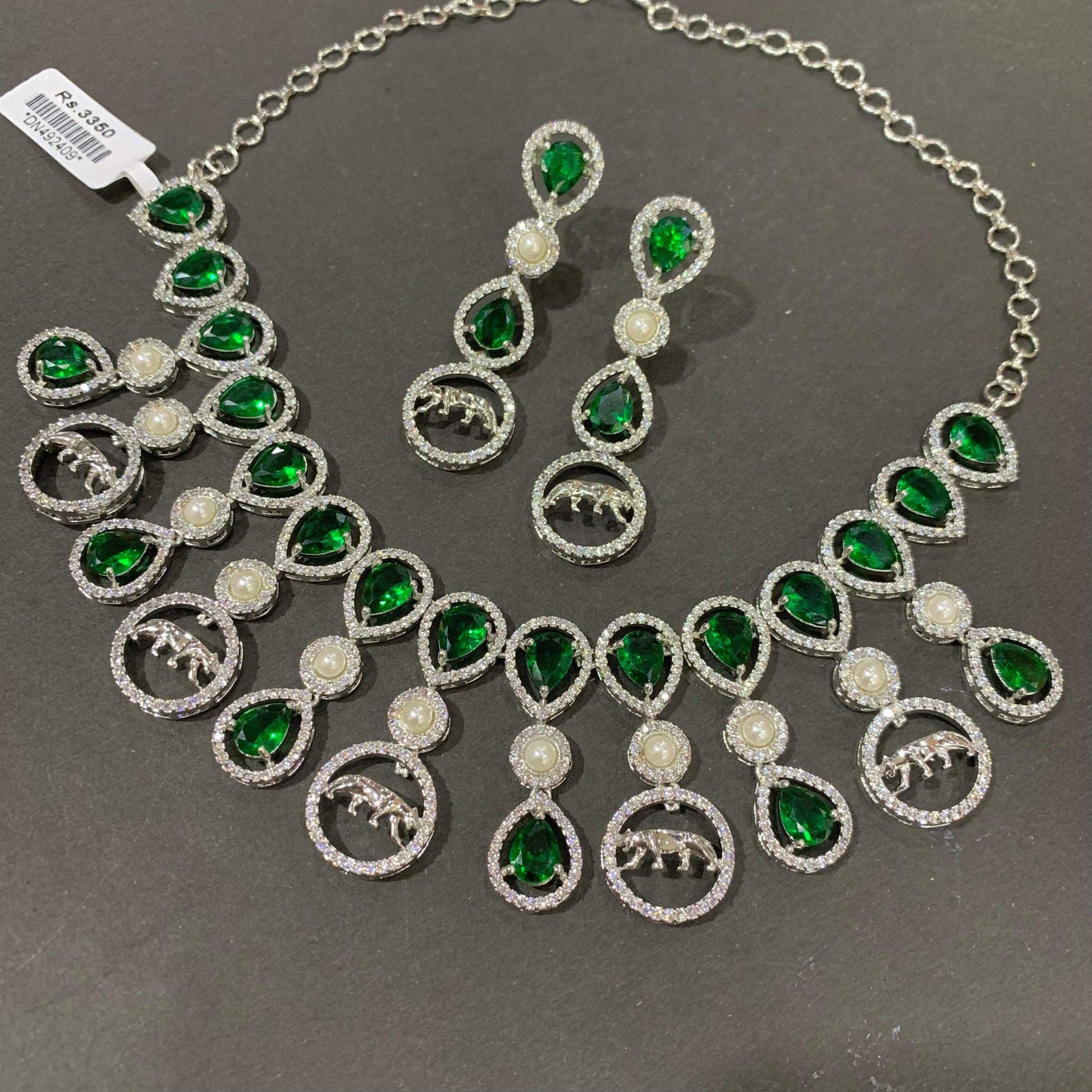 Zircon Necklace Sets 246775 - Vijay & Sons