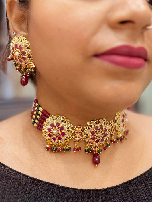 Jadau choker set 7886889 - Vijay & Sons