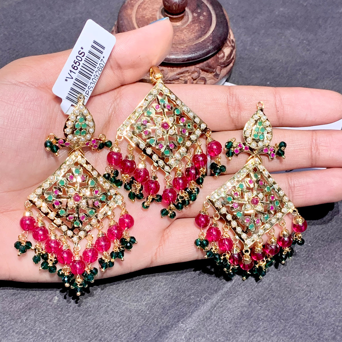 Jadau Pendant Set 4544565