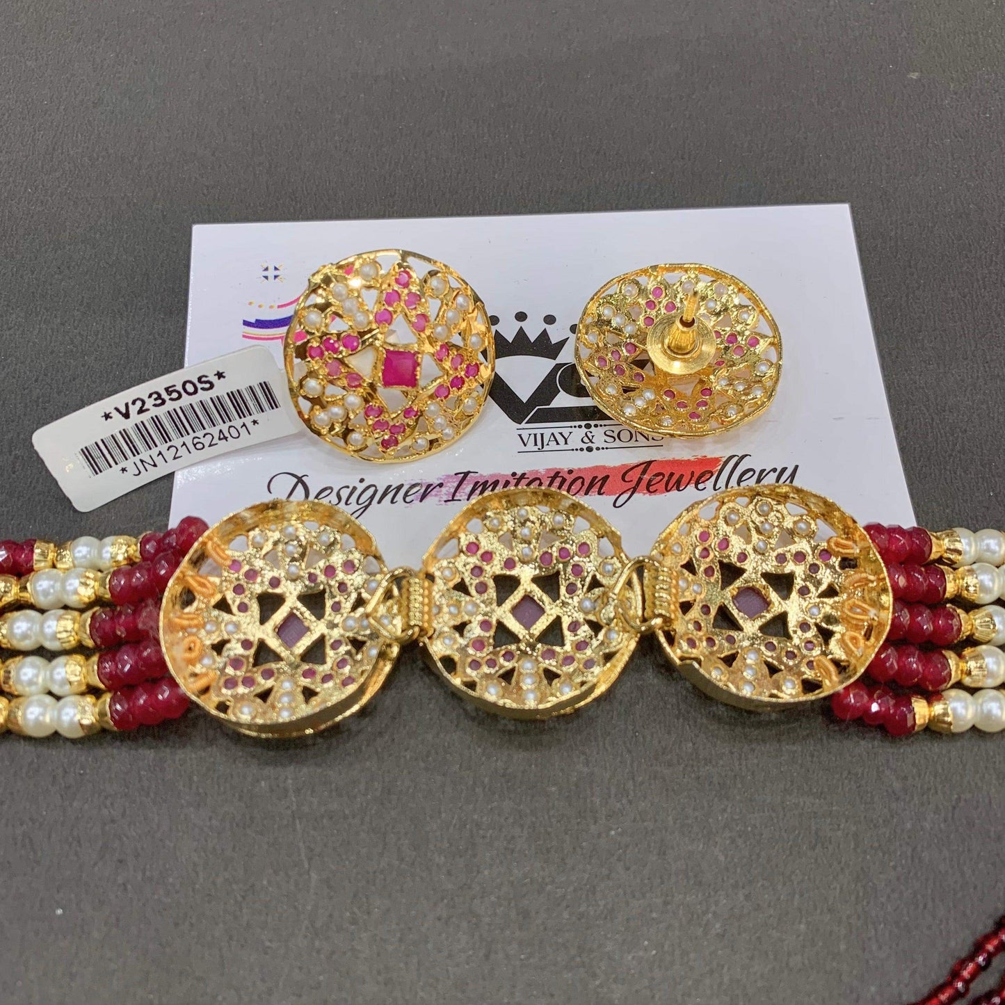 Jadau Necklace Set 676545 - Vijay & Sons