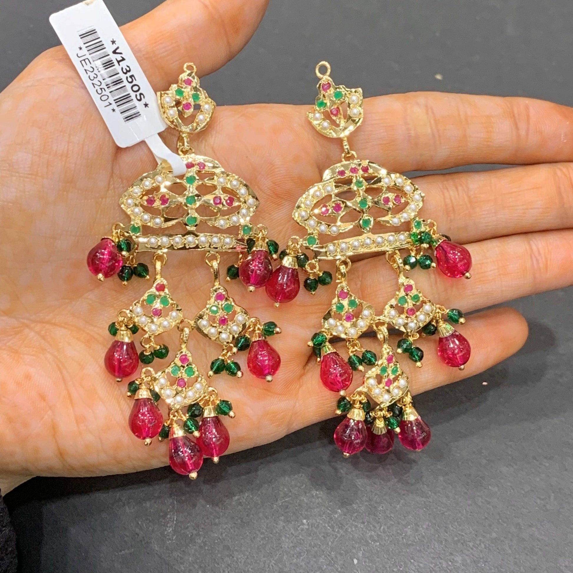 Jadau Earrings 564788 - Vijay & Sons