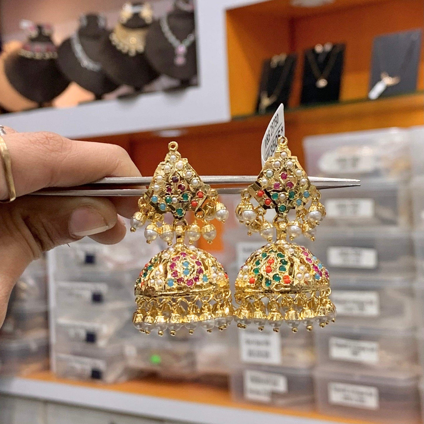 Jadau earrings 789065 - Vijay & Sons