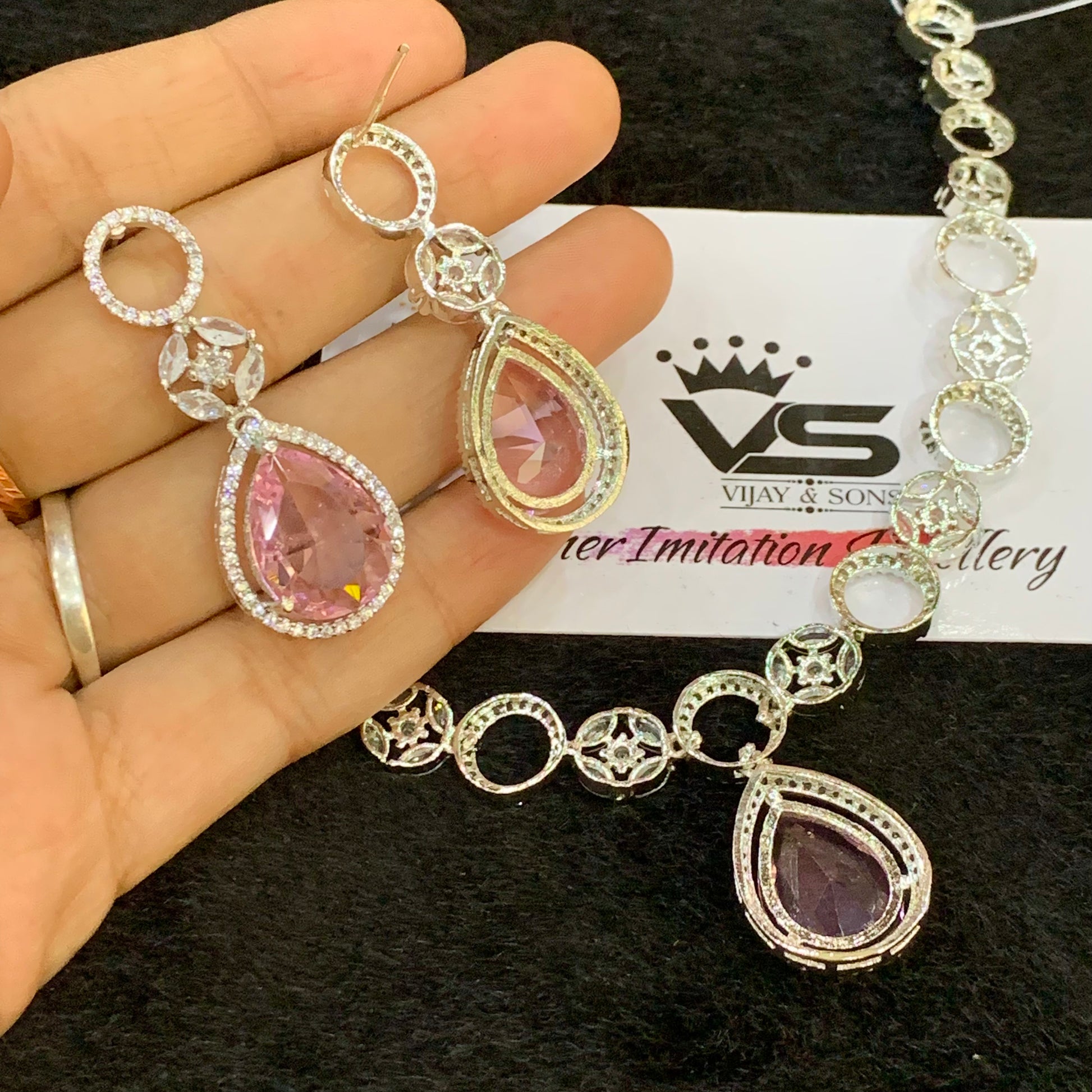 Zircon Necklace Sets 578557 - Vijay & Sons