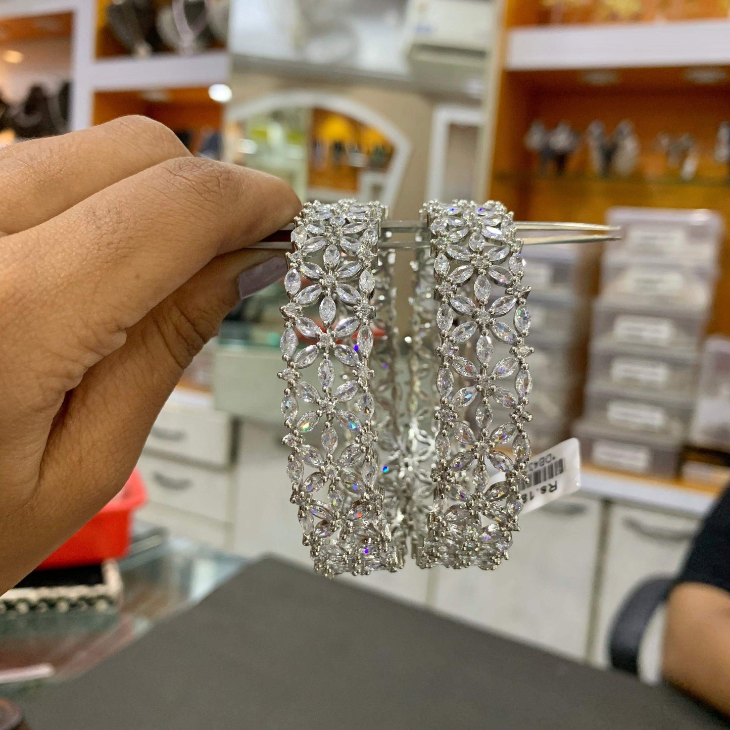 American Diamond Bangles 126776 - Vijay & Sons