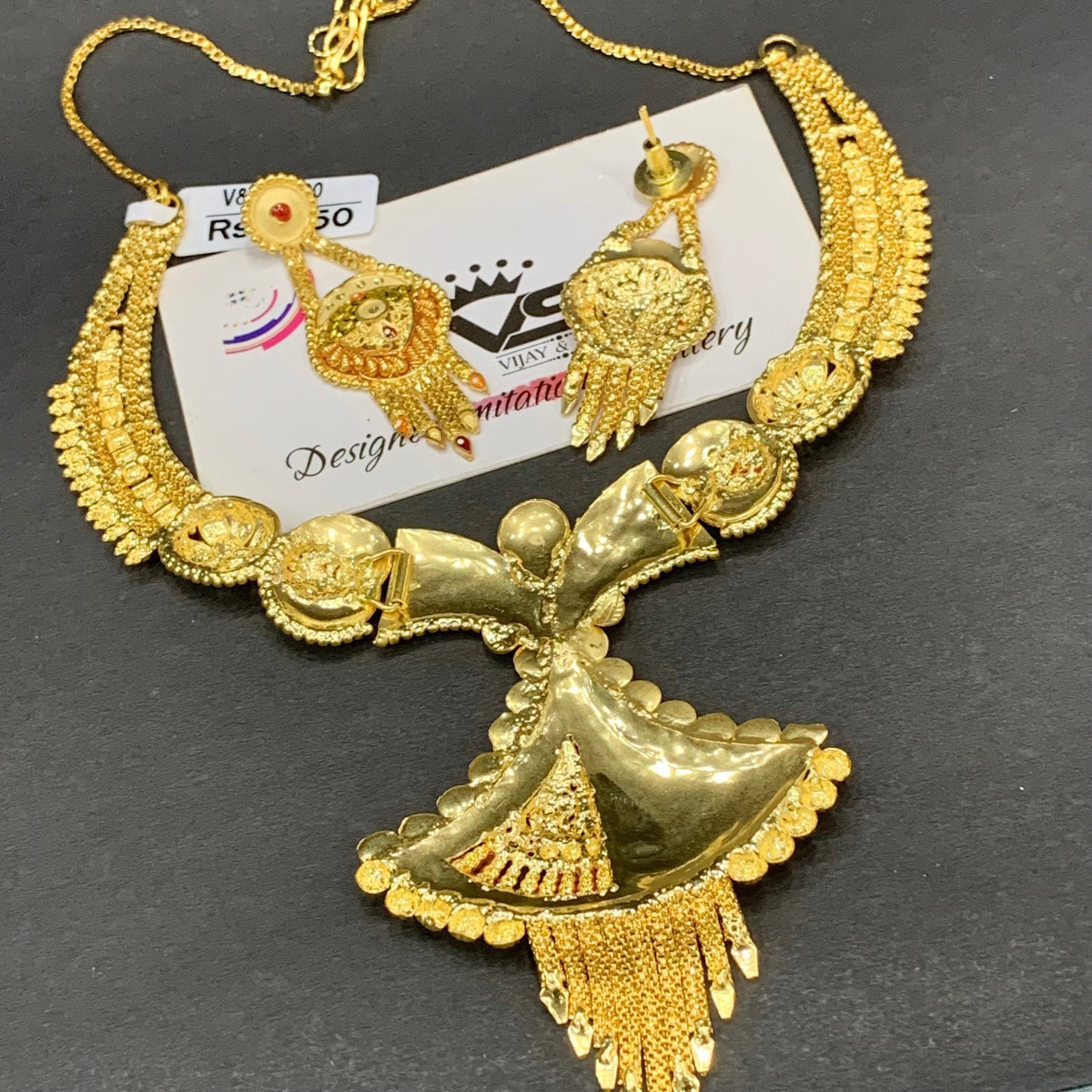 Kundan necklace set 7888