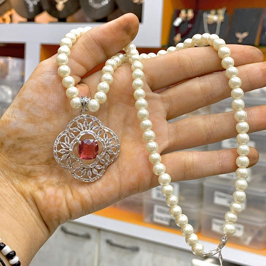 Zircon Pendant Sets 526897 - Vijay & Sons
