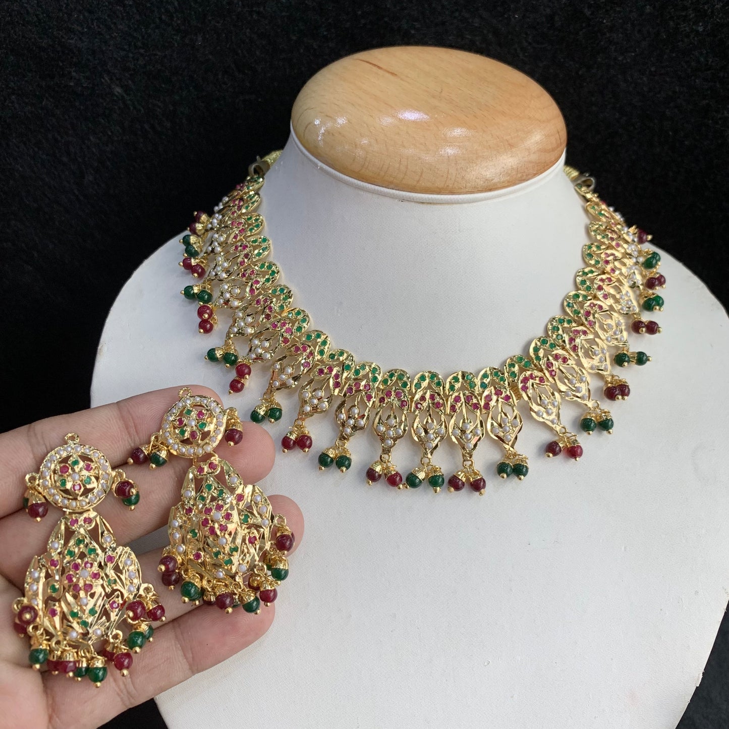 Jadau Necklace set 467456