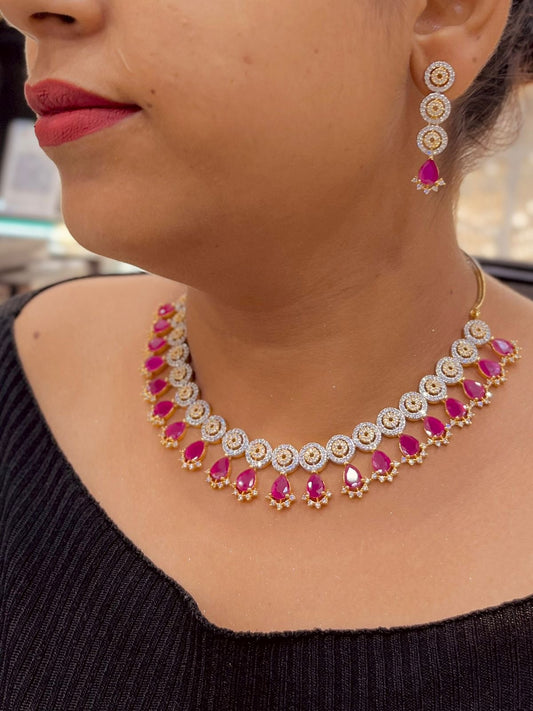 Zircon Necklace set 256789