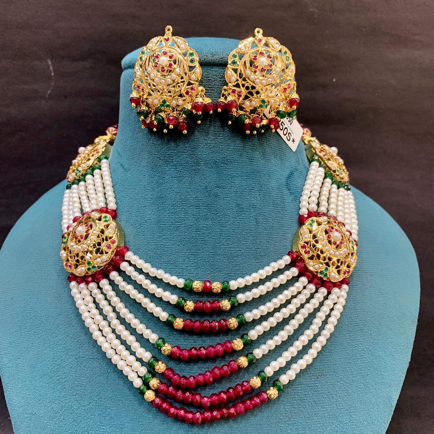Jadau Necklace Set 41575 - Vijay & Sons