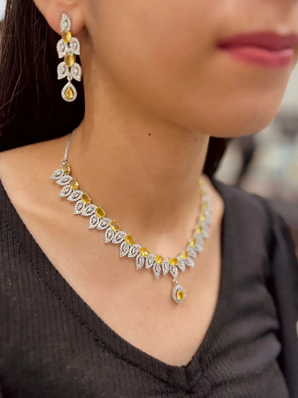 Zircon Necklace Set 4565478